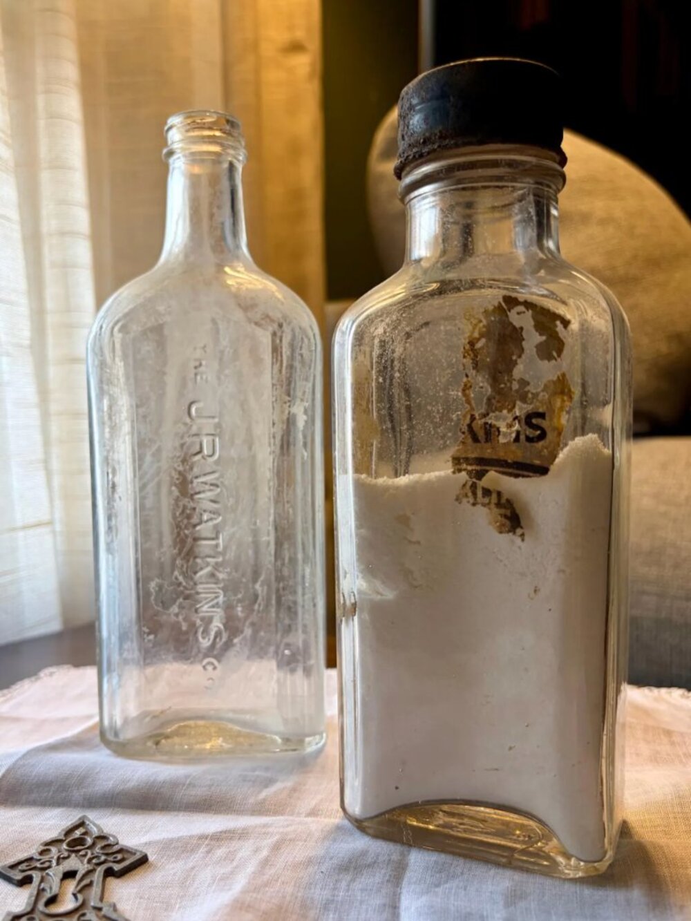 Vintage J.R.Watkins Large Medicine Bottles